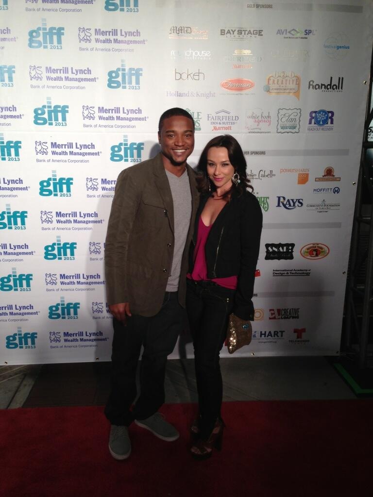 Vaughn Wilkinson and Danielle Harris on the red carpet at Gasparilla International Film Festival 2013