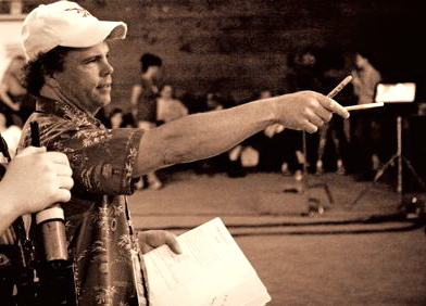 Michael while directing the film Wildfire the Arabian Heart