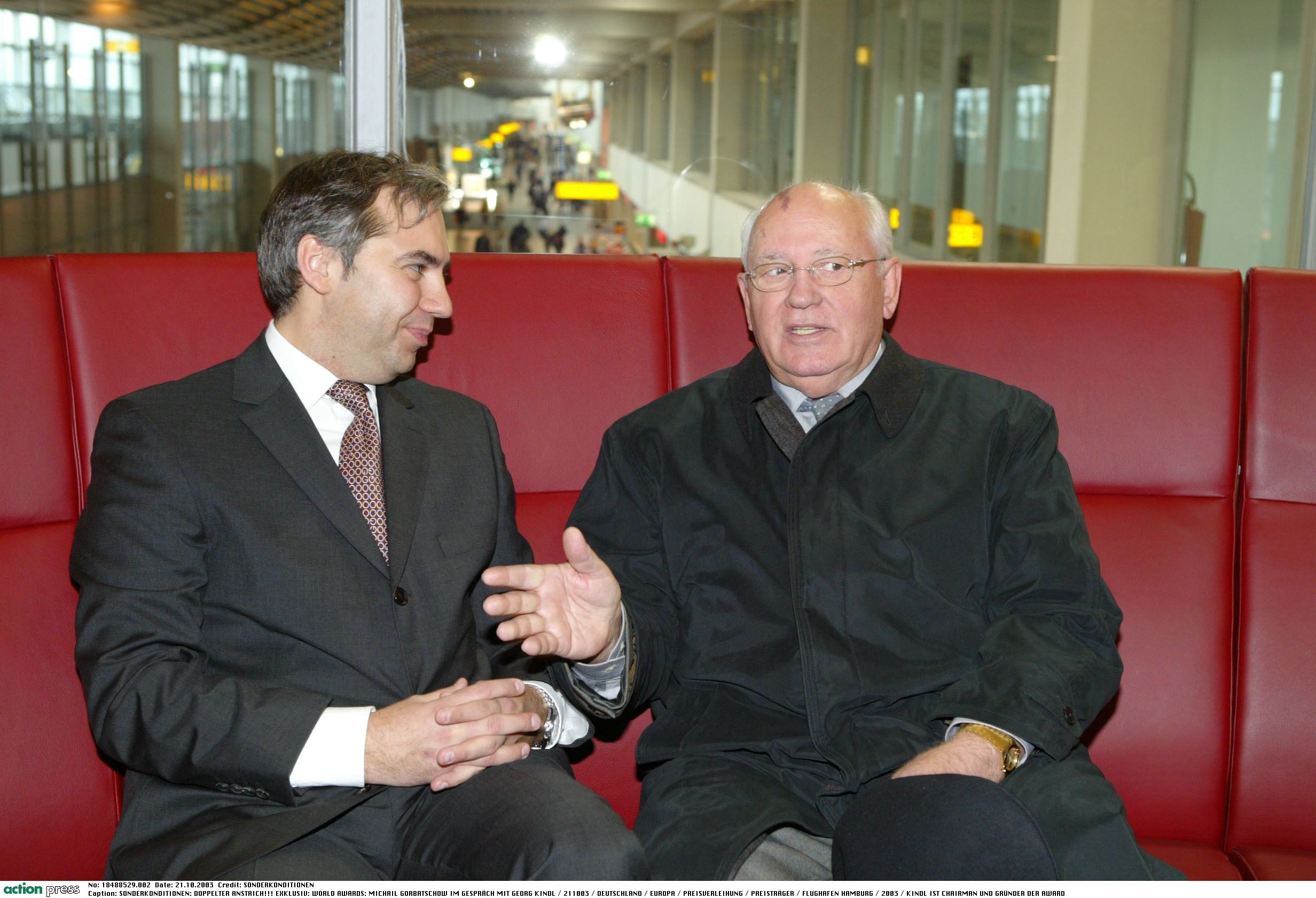 Good friends: Georg Kindel and Mikhail Gorbachev