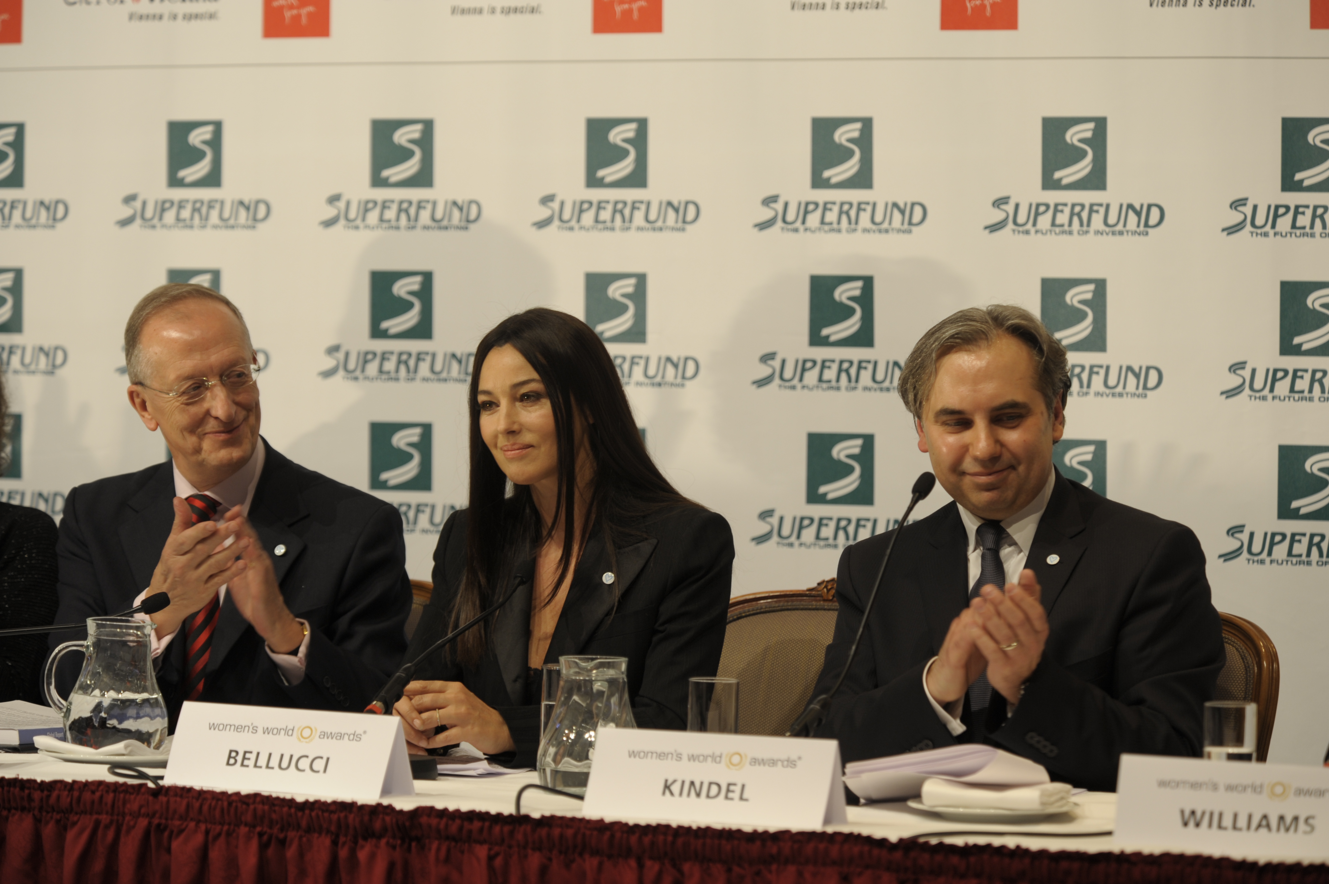 Georg Kindel with Monica Bellucci and UNOV Director General Antonio Maria Costa