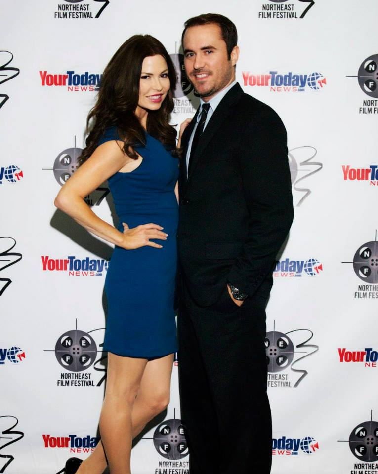 Ali Costello and Derek Wayne Johnson on the red carpet of the 2013 Northeast Film Festival