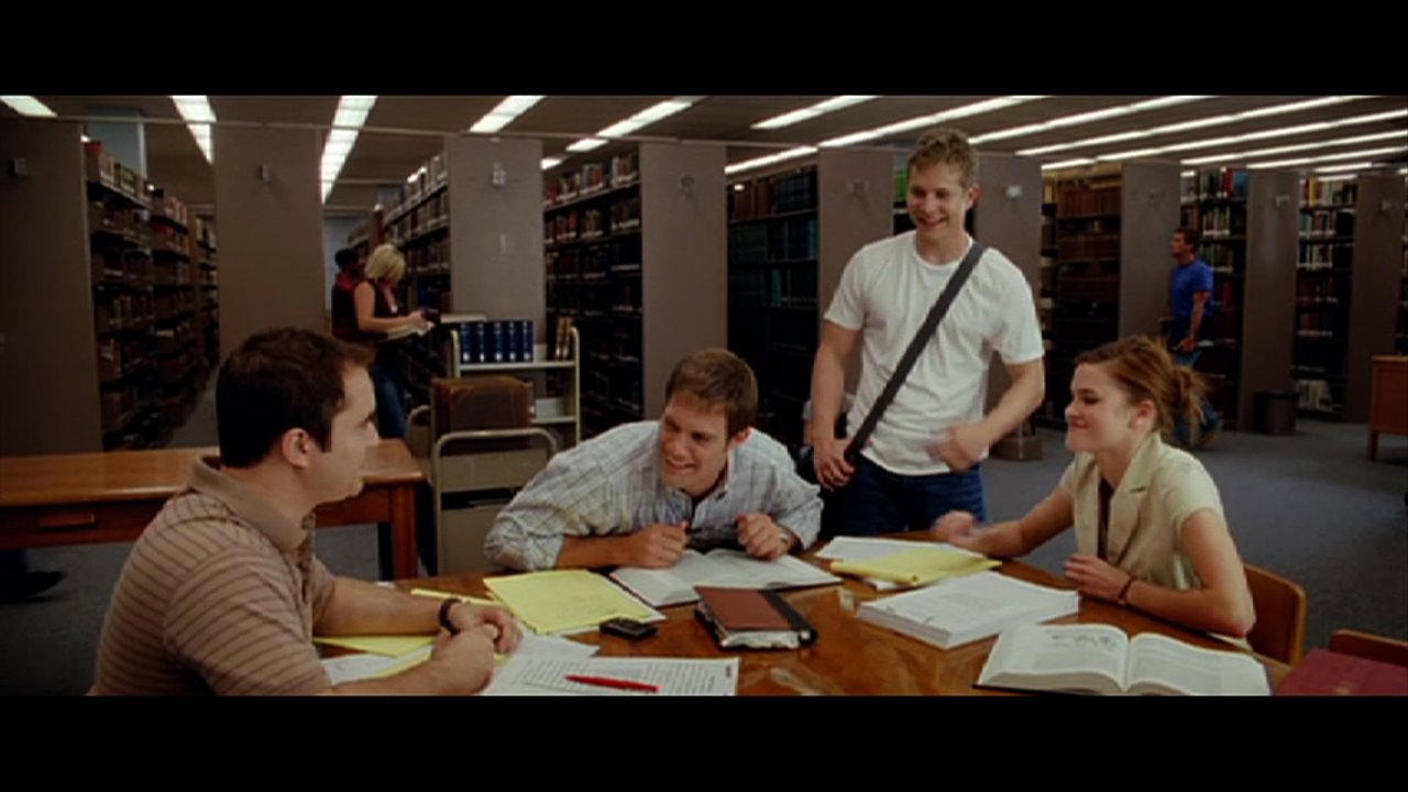 Derek Wayne Johnson, Geoff Stults, Matt Czuchry, and Lauren Fain in 