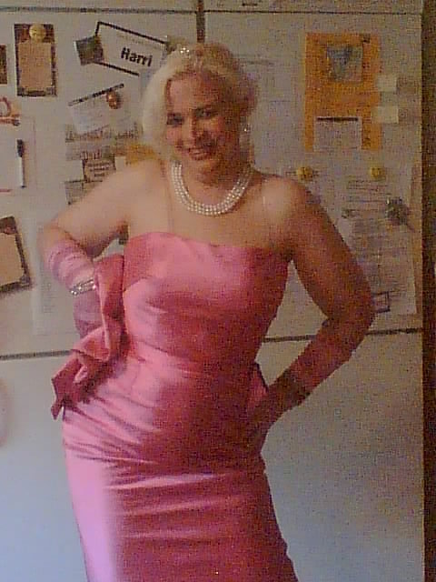 Me, preparing for the Magazine shoot as Marilyn for the 