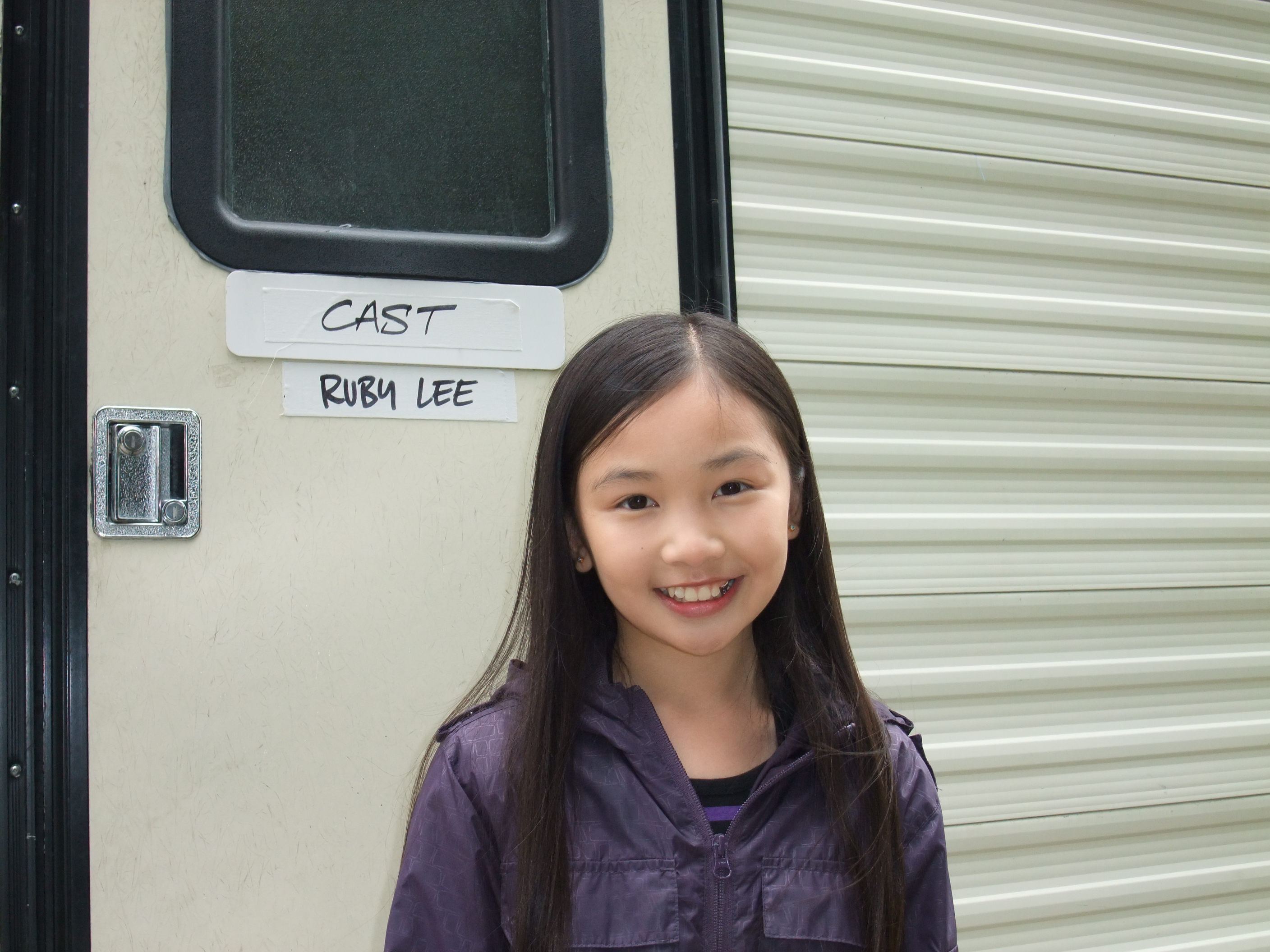 Melody B.Choi as Ruby Lee on the set of BECOMING REDWOOD