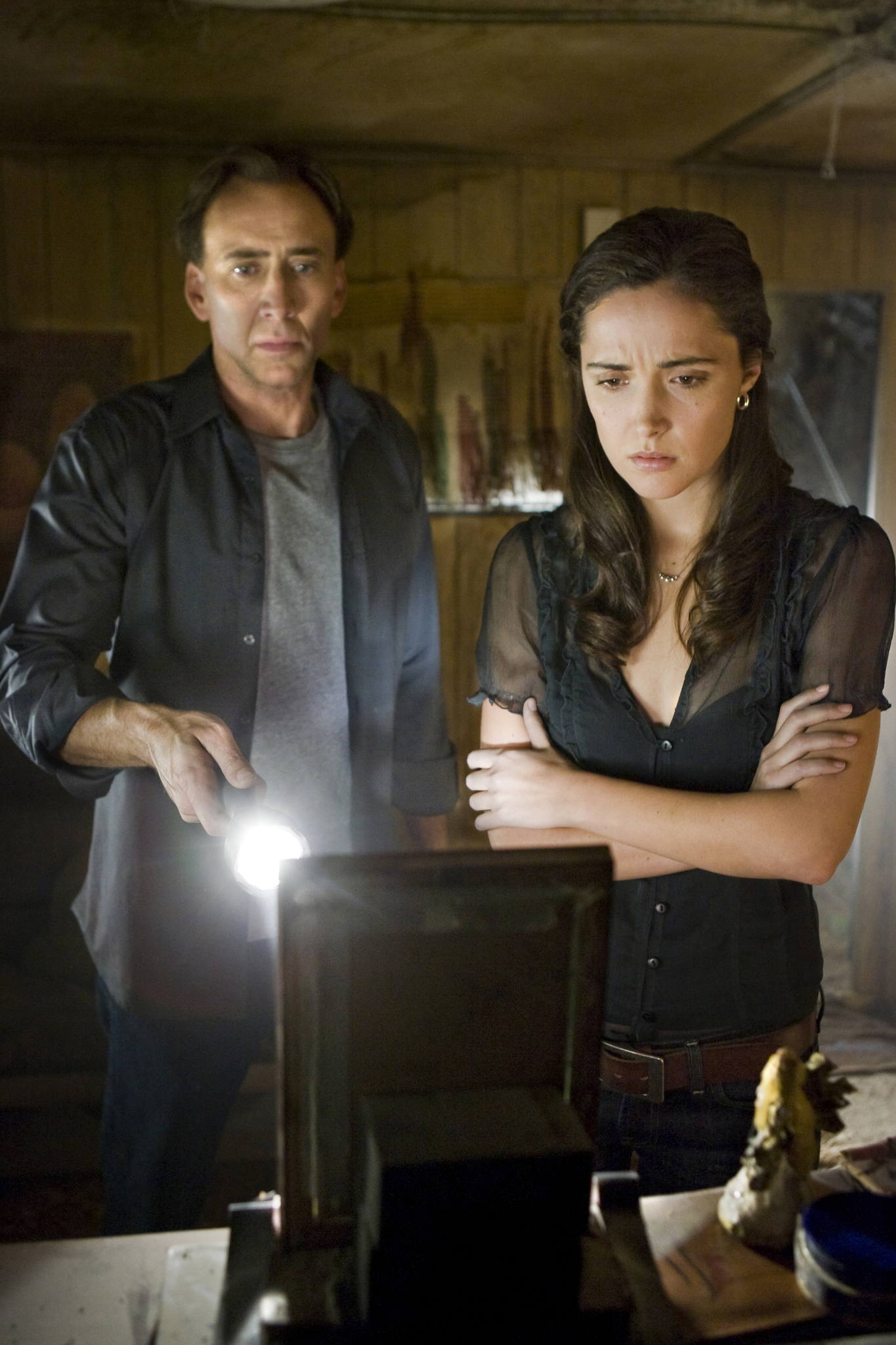 Still of Nicolas Cage and Rose Byrne in Suvokimas (2009)