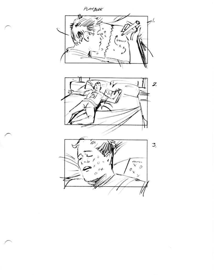 Story boards for Drew Brees DayQuil commercial.