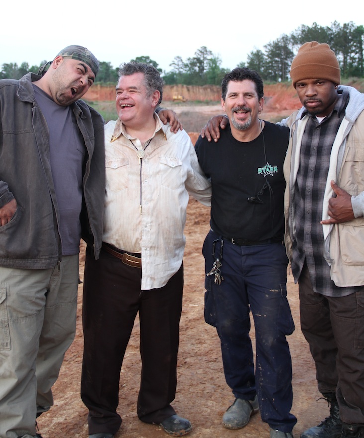 With Oscar Gale, Michael Badalucco, and Damien Moses on set in St. Francisville.