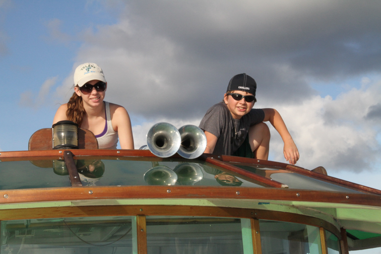 Vivian and Nick on the boat 