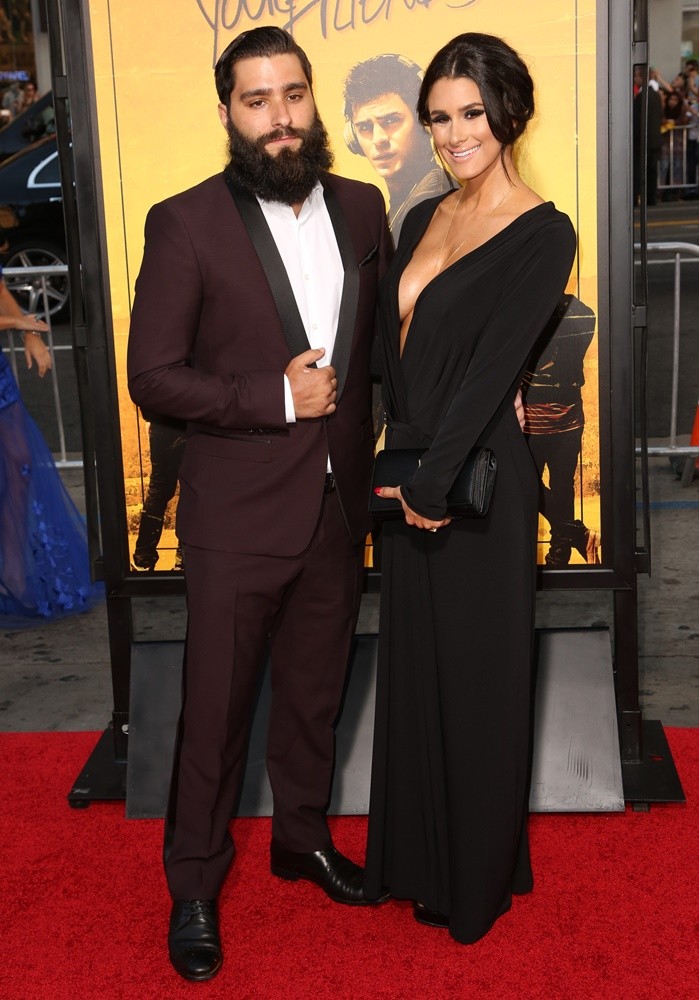 Brittany Furlan and Jordan Vogt-Roberts at the premiere of We Are Your Friends