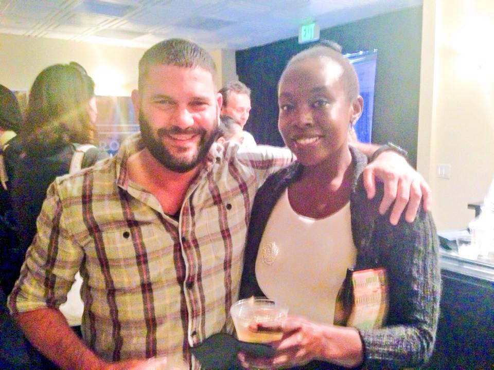 With Guillermo Díaz at screening in Beverly Hills, CA.