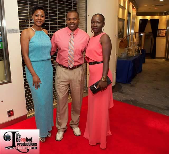 Red Carpet for Seeking Asylum with LR - Simone, W. Keith, and Ms Sitchet.
