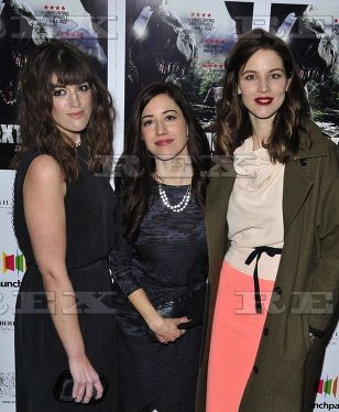 Emma Lillie Lees, Dolores Reynals and Sarah Mac at the Extinction Premiere, Leicester Square