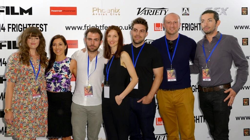 Emma Lillie Lees, Dolores Reynals, Simon Burbage, Sarah Mac, Daniel Caren, Ben Loyd Holmes and Ernesto Cantú at Film4 FrightFest, London