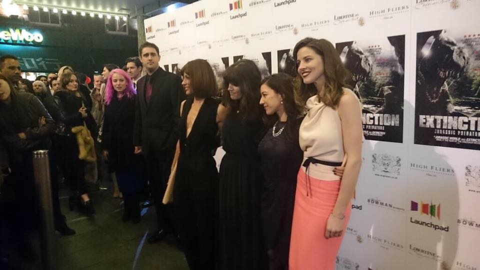 Angela Peters, Emma Lillie Lees, Dolores Reynals and Sarah Mac at the Extinction Premiere, Leicester Square