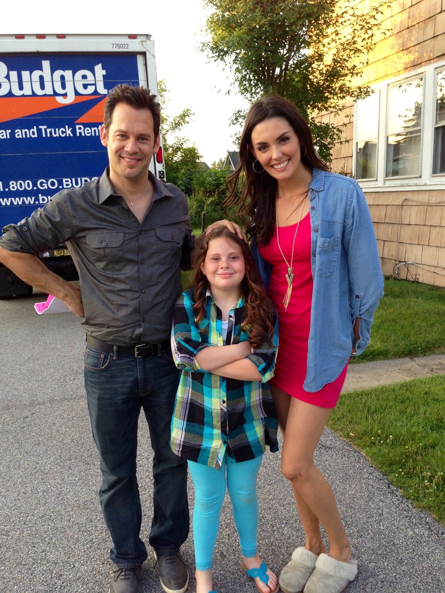 Katie with her Sins of the Preacher co -stars Chris Gartin and Taylor Cole.