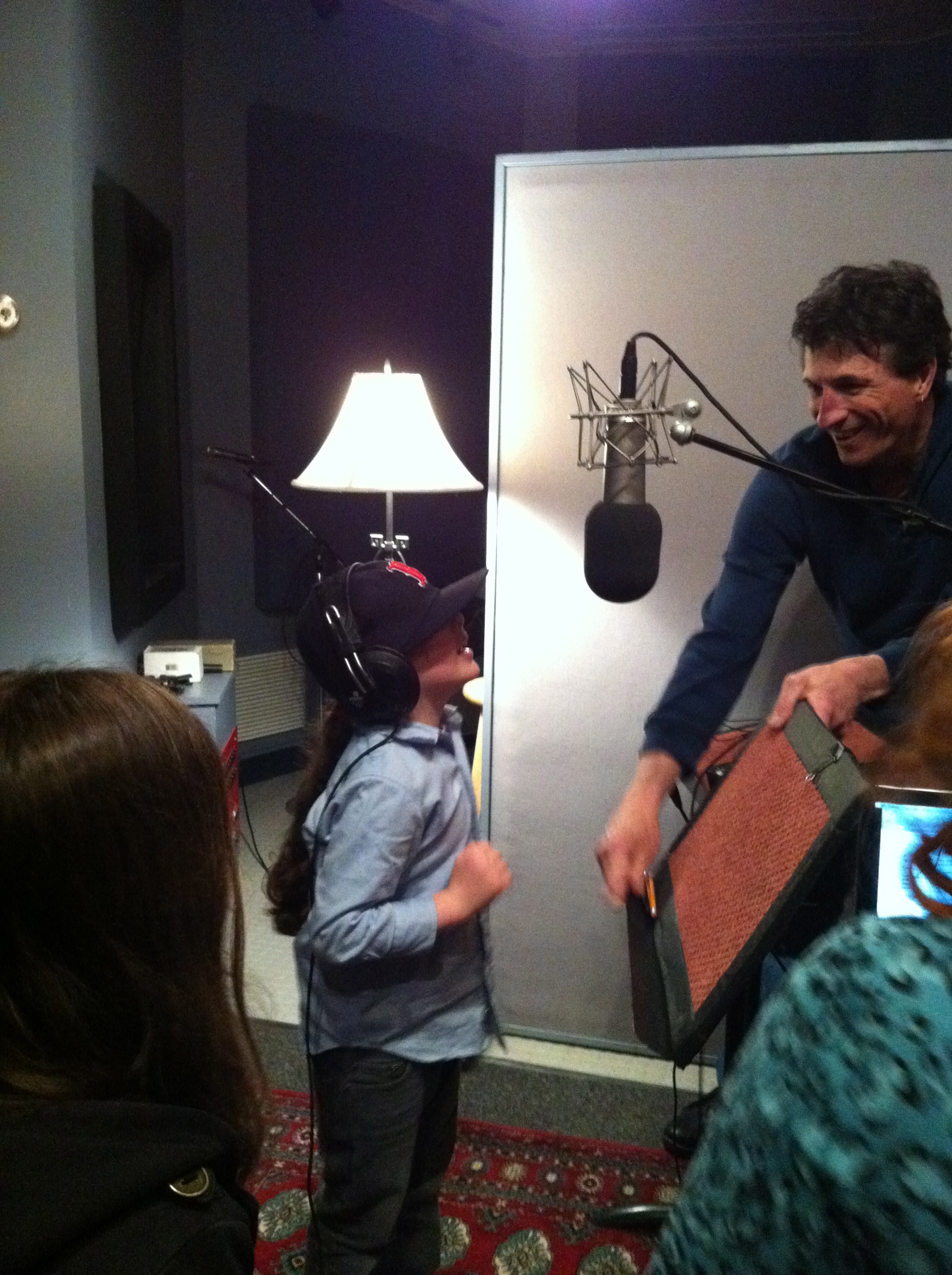 Katie at mix one studios in Boston doing some voice over work.