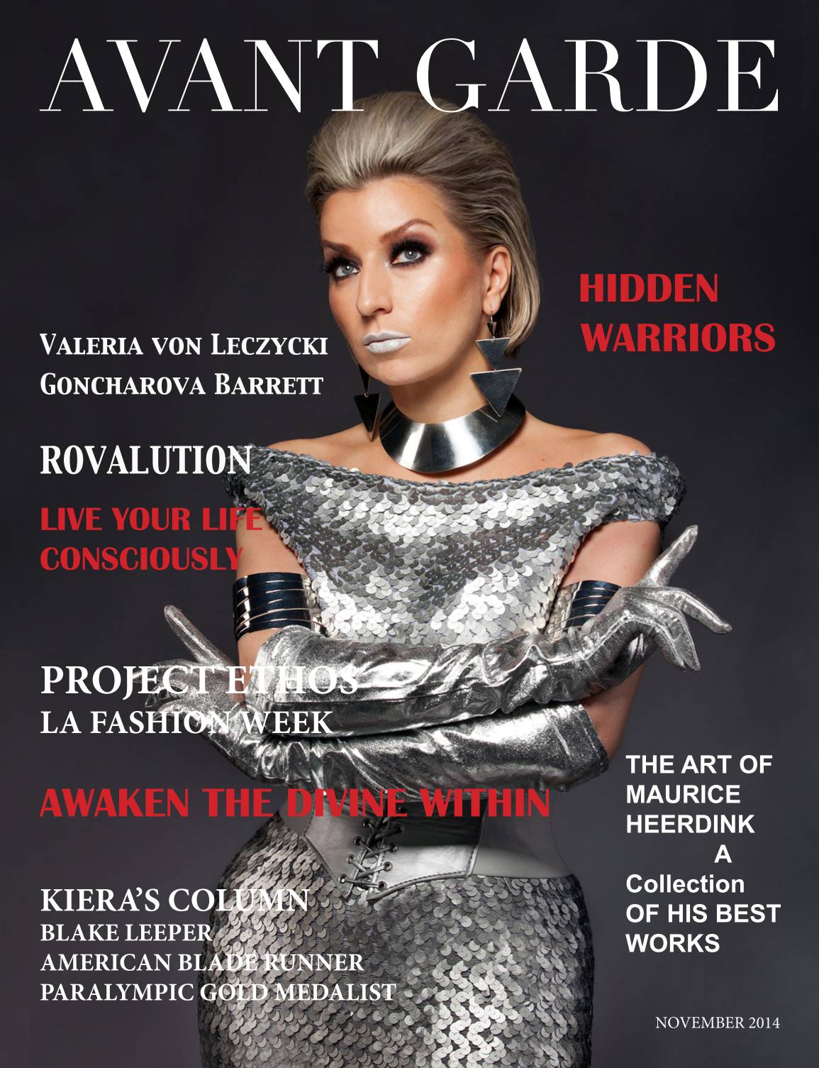 2014 AVANT GARDE magazine, November Issue (on the cover and feature).