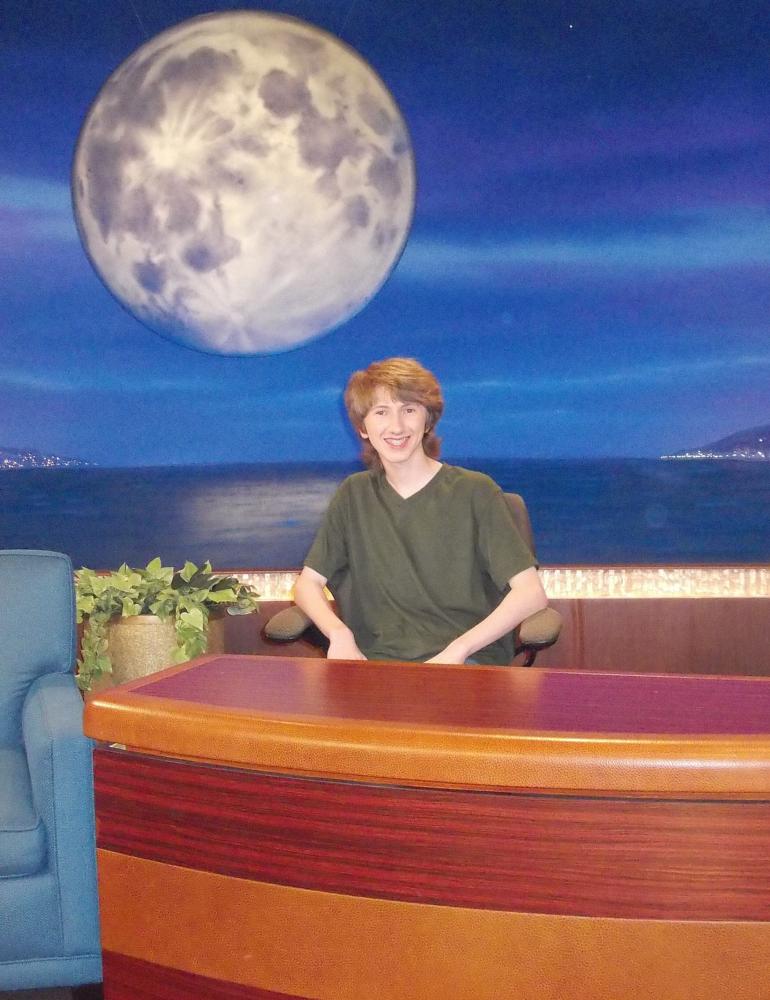 Nick Azarian on set of the Conan show, day of filming