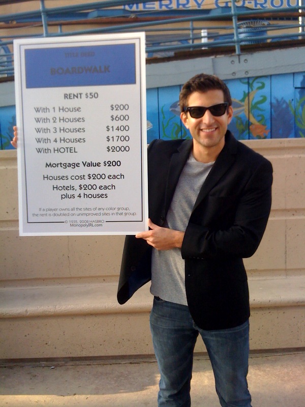 On the set of the new MONOPOLY Hotels commercial