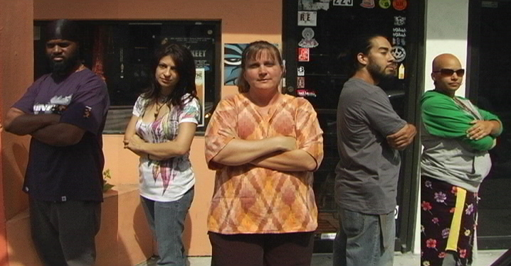 Production Still from The HOOK 05/03/09 with Actors Tr3 Harris, Michelle Coutinho, Elizabeth Anne, Alexandrah Sarton and Aaron Santiago