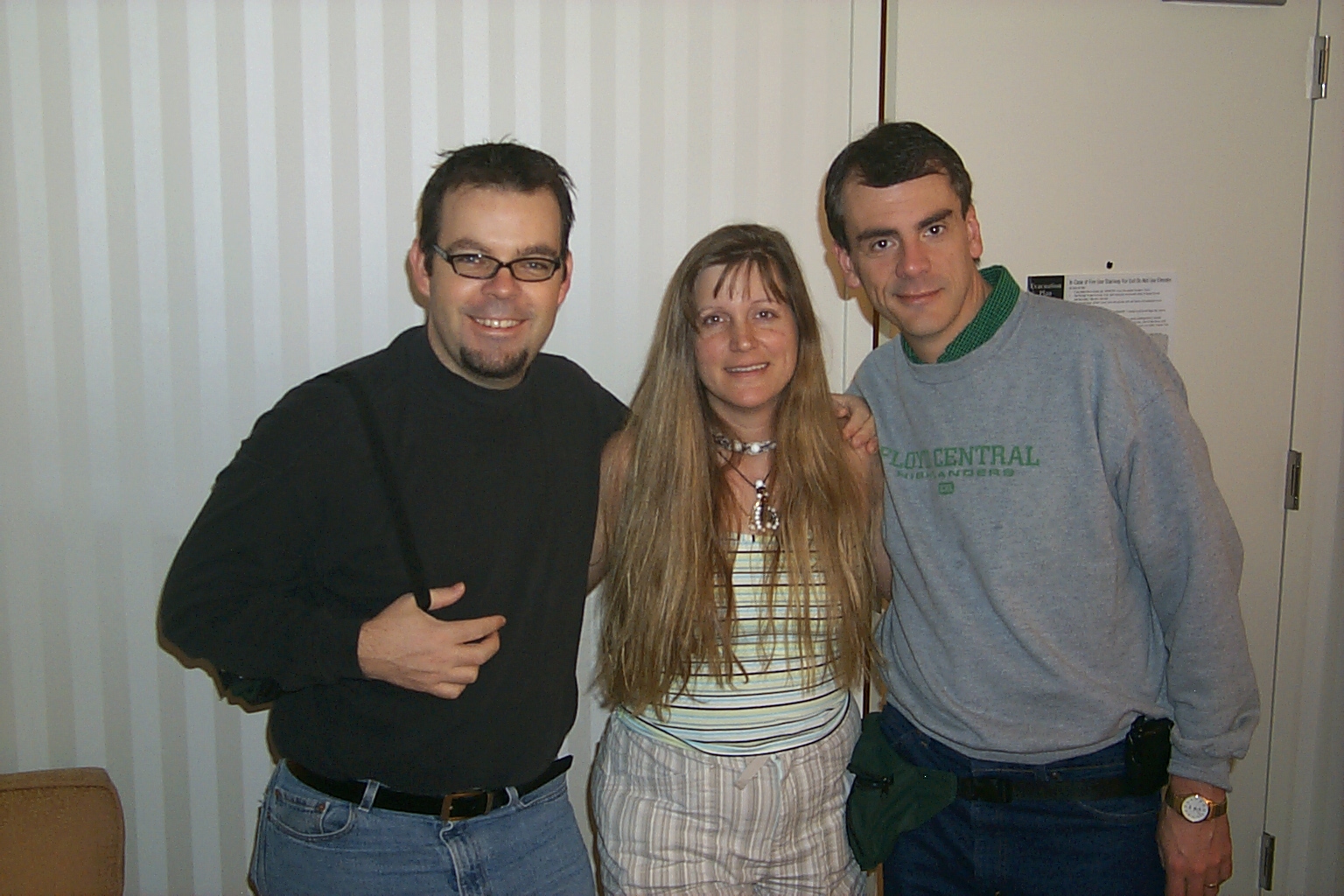 Filmmakers Jeffrey Travis, Elizabeth Anne and Philip Powell at 2003 Tribecca Film Festival (TriggerStreet.com short films)