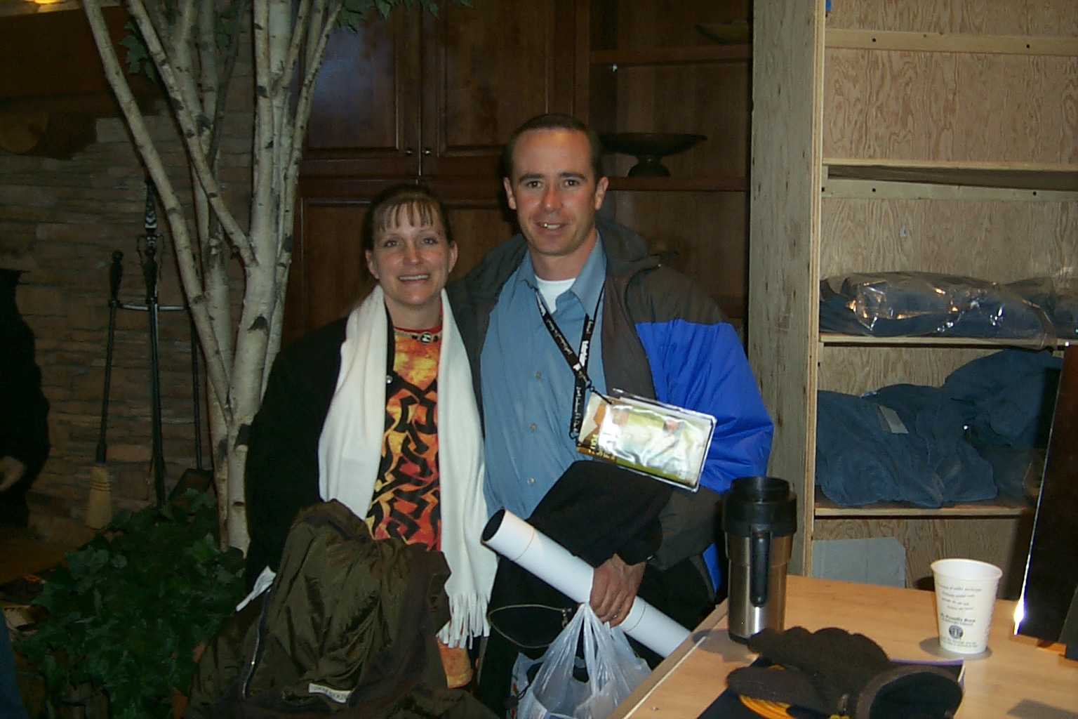 Filmmakers Elizabeth Anne and 'Off Planet Films' Tom Priestly at 2004 Sundance (TriggerStreet.com short films)