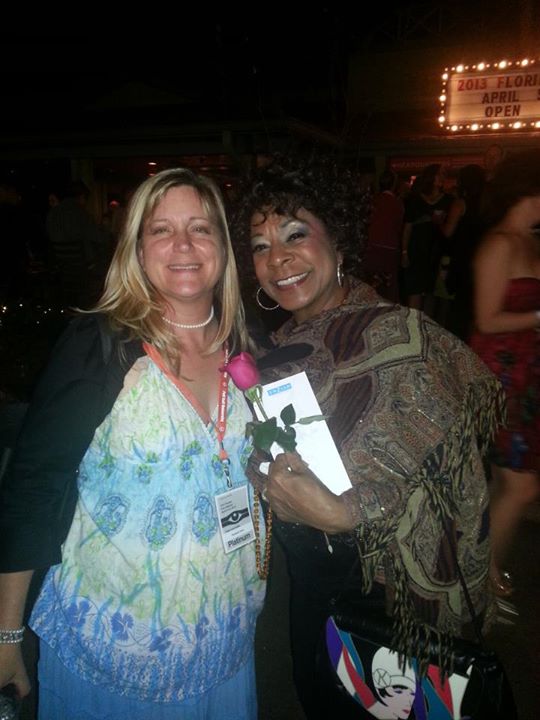 Filmmaker Elizabeth Anne with Vocalist Merry Clayton (Twenty Feet From Stardom) at the 2013 Florida Film Festival Opening Night Party