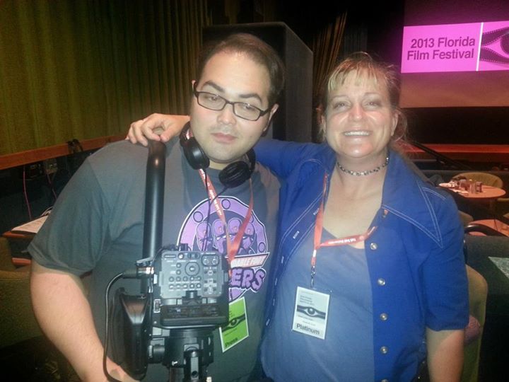 Filmmakers Jay De Los Santos (Indie Cinema Showcase) and Elizabeth Anne at the 2013 Florida Film Festival