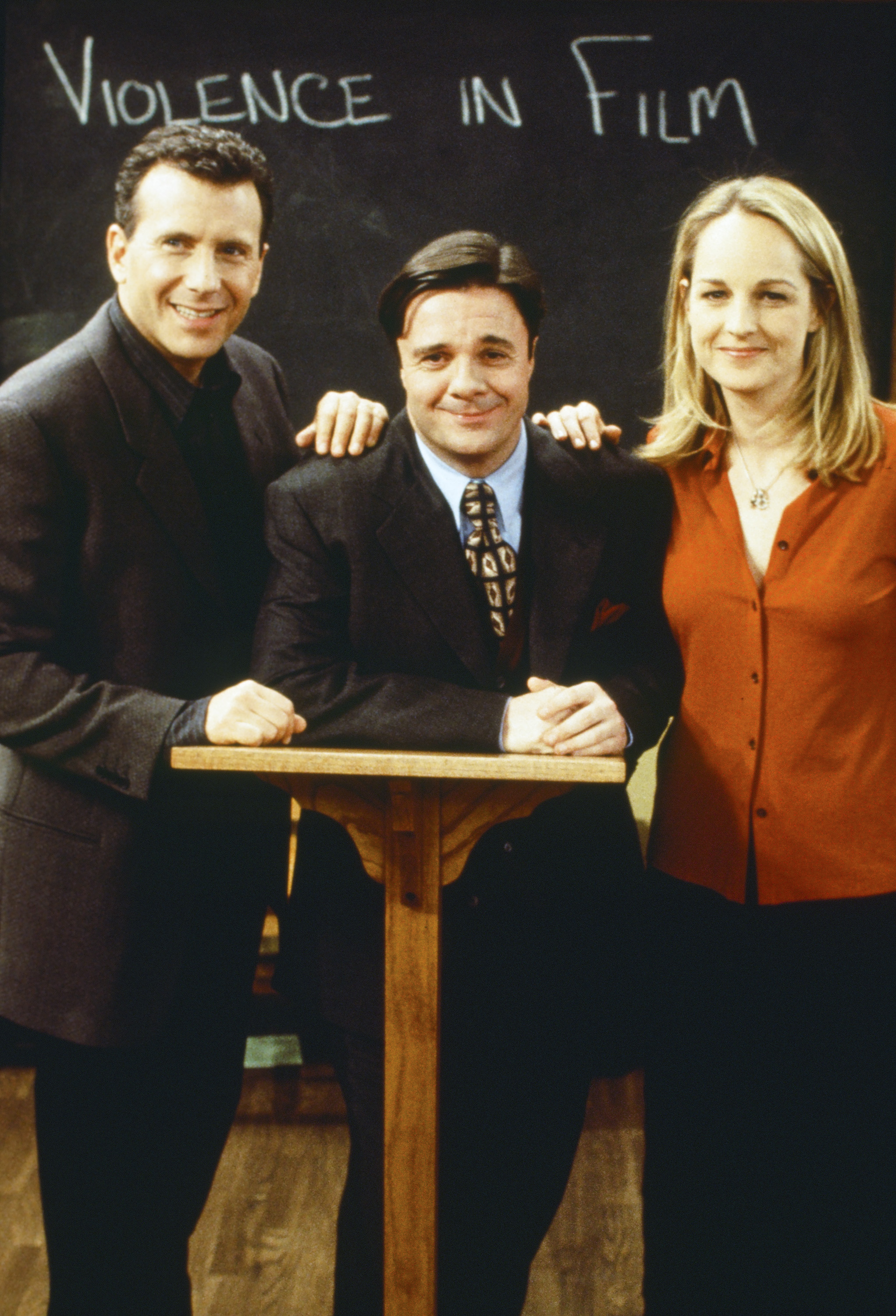 Still of Helen Hunt, Nathan Lane and Paul Reiser in Mad About You (1992)
