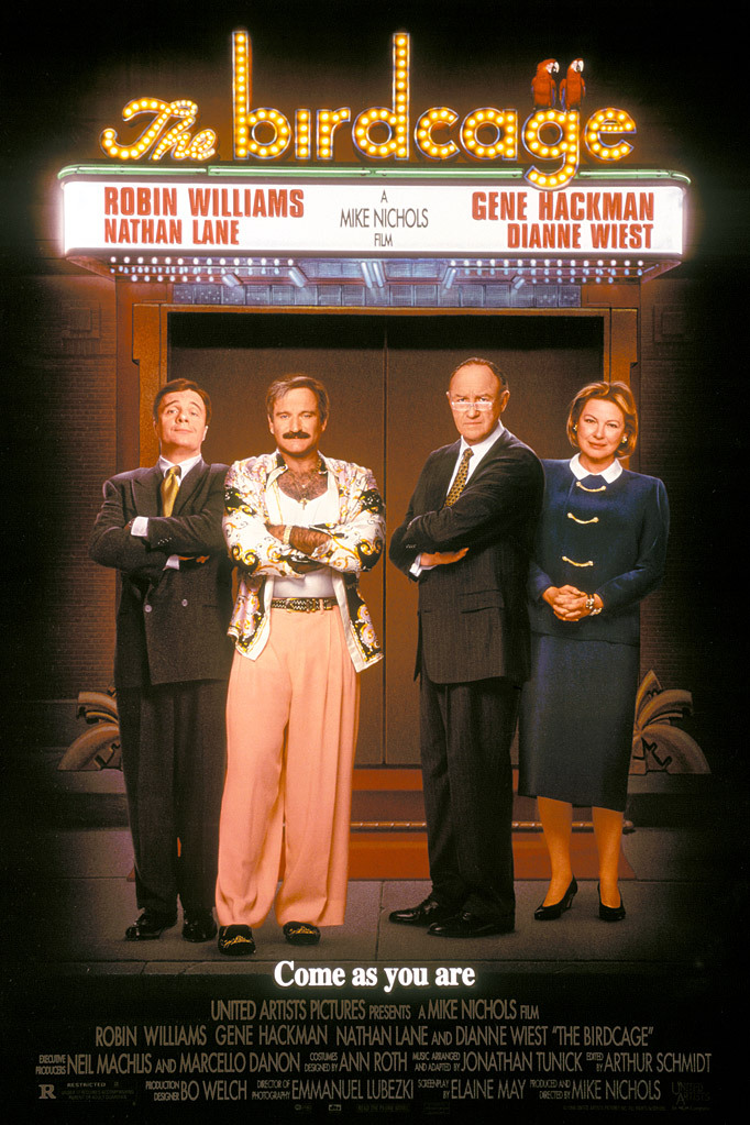 Robin Williams, Gene Hackman, Nathan Lane and Dianne Wiest in The Birdcage (1996)