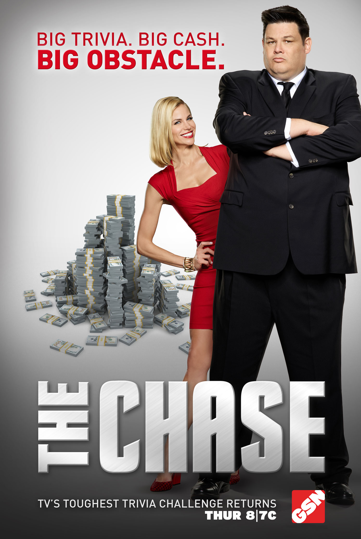 Brooke Burns and Mark Labbett in The Chase (2013)