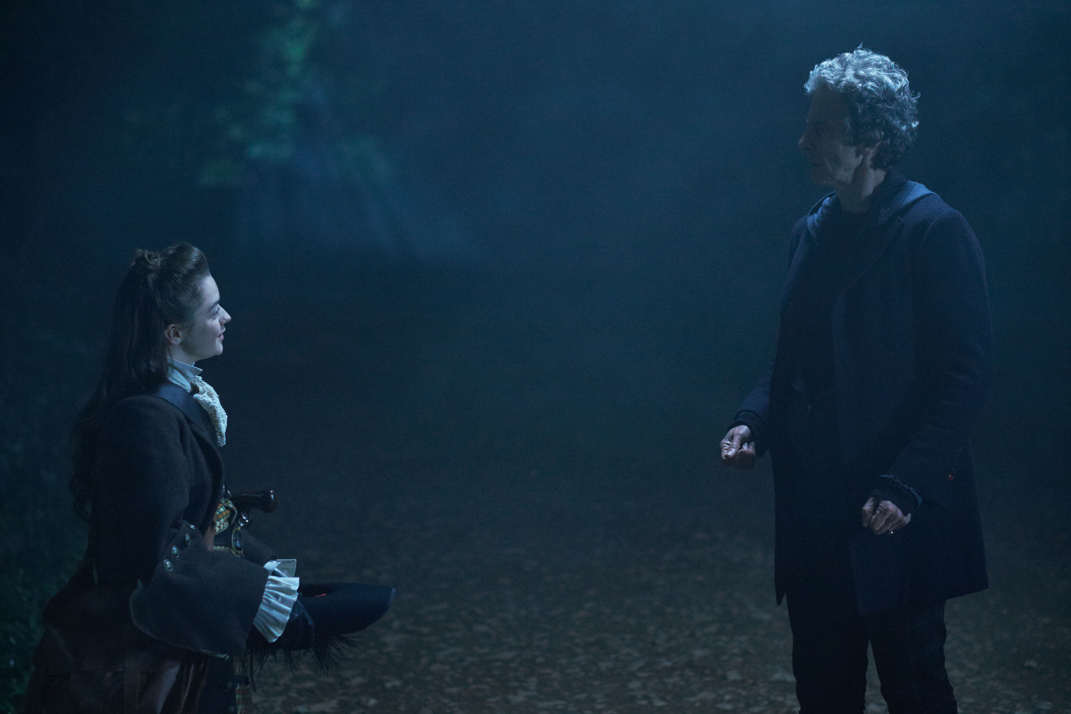 Still of Peter Capaldi and Maisie Williams in Doctor Who (2005)