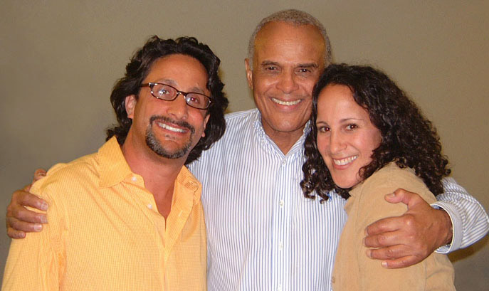 Marc Bennett, Harry Belafonte and Gina Belafonte