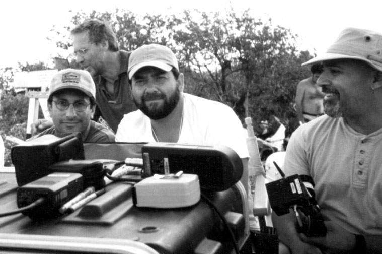 Director Marc Bennett and Guillermo Navarro in Mexico on TV commercial shoot.