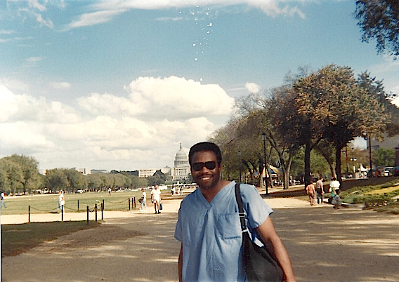 1990, Washington, DC Charles Emmett on the mall in Washington, DC