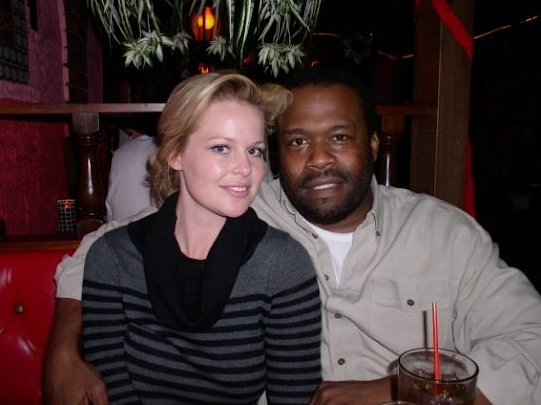 Sarah Davidson & Charles Emmett. First lunch meeting in Burbank, CA before filming 'An Average American Marriage. October 2008.