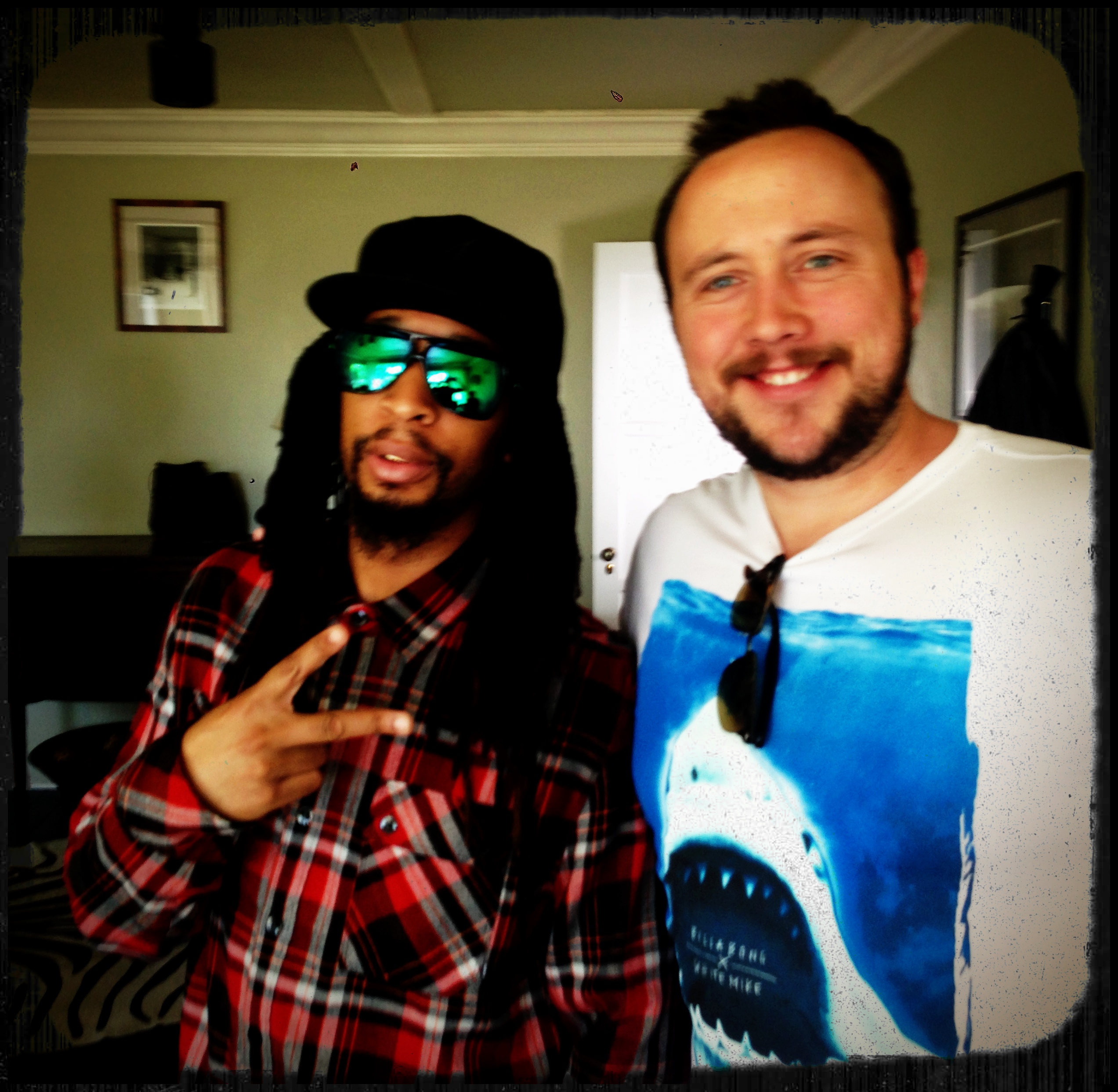 Lil Jon & Alex Noyer during the shoot of Planet Rock & Other Tales of the 808