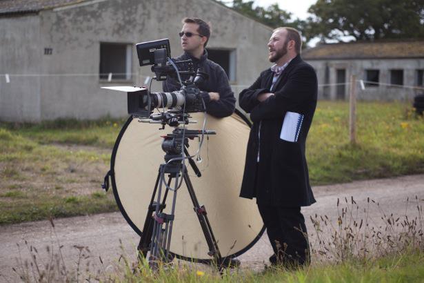 Andy Poulastides with Director Kelvin Beer on location for Convention of the Dead (2014)