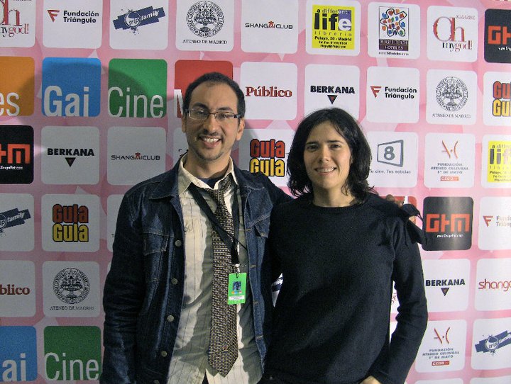 With director Pierre Stepfanos at LesGaiCineMad closing gala 2010