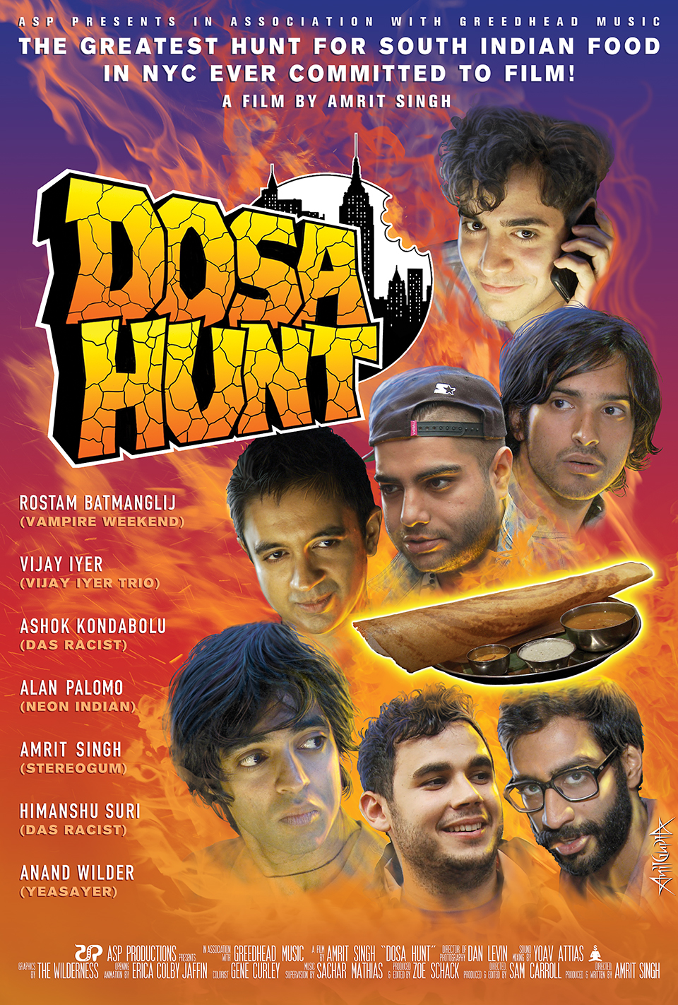 Official poster for DOSA HUNT, A Film By Amrit Singh.