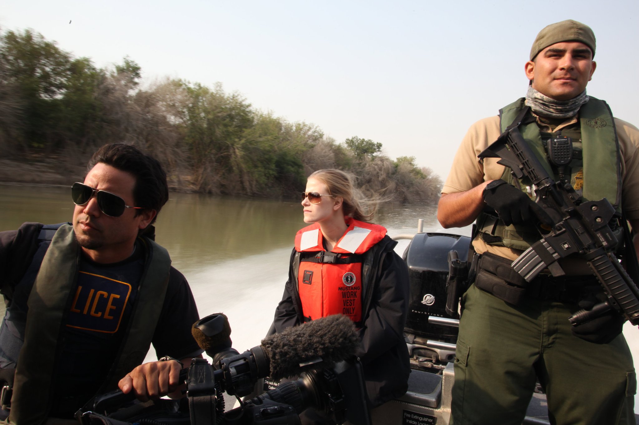 Francine Dauw as she produces a show on the boarder of the US and Mexico.