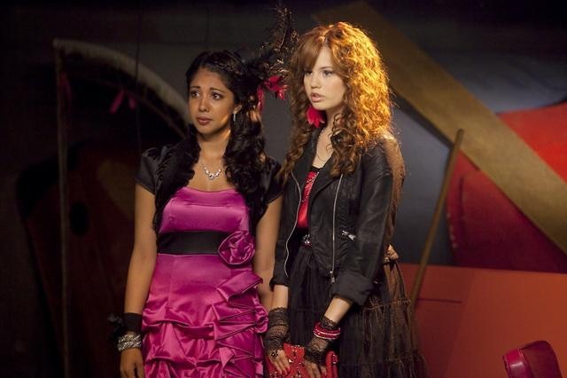 Still of Debby Ryan and Sarena Parmar in Radio Rebel (2012)