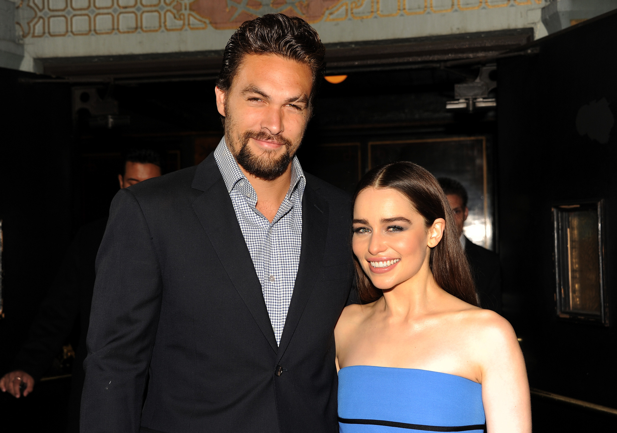 Jason Momoa and Emilia Clarke at event of Sostu karai (2011)