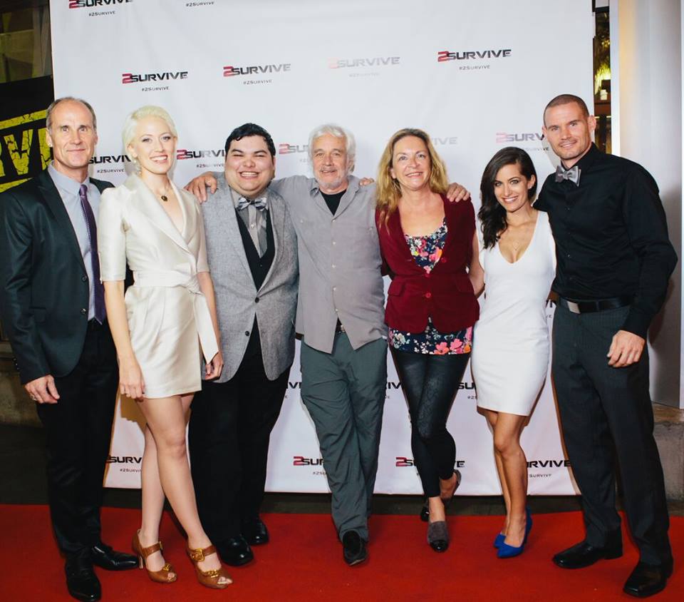 The Cast and Director of 2Survive. Michael Laurie, Ingrid Haubert, Sean Liang, Tom Seidman, Madison Brightwell, Stephanie Greco and Jonathan Camp.