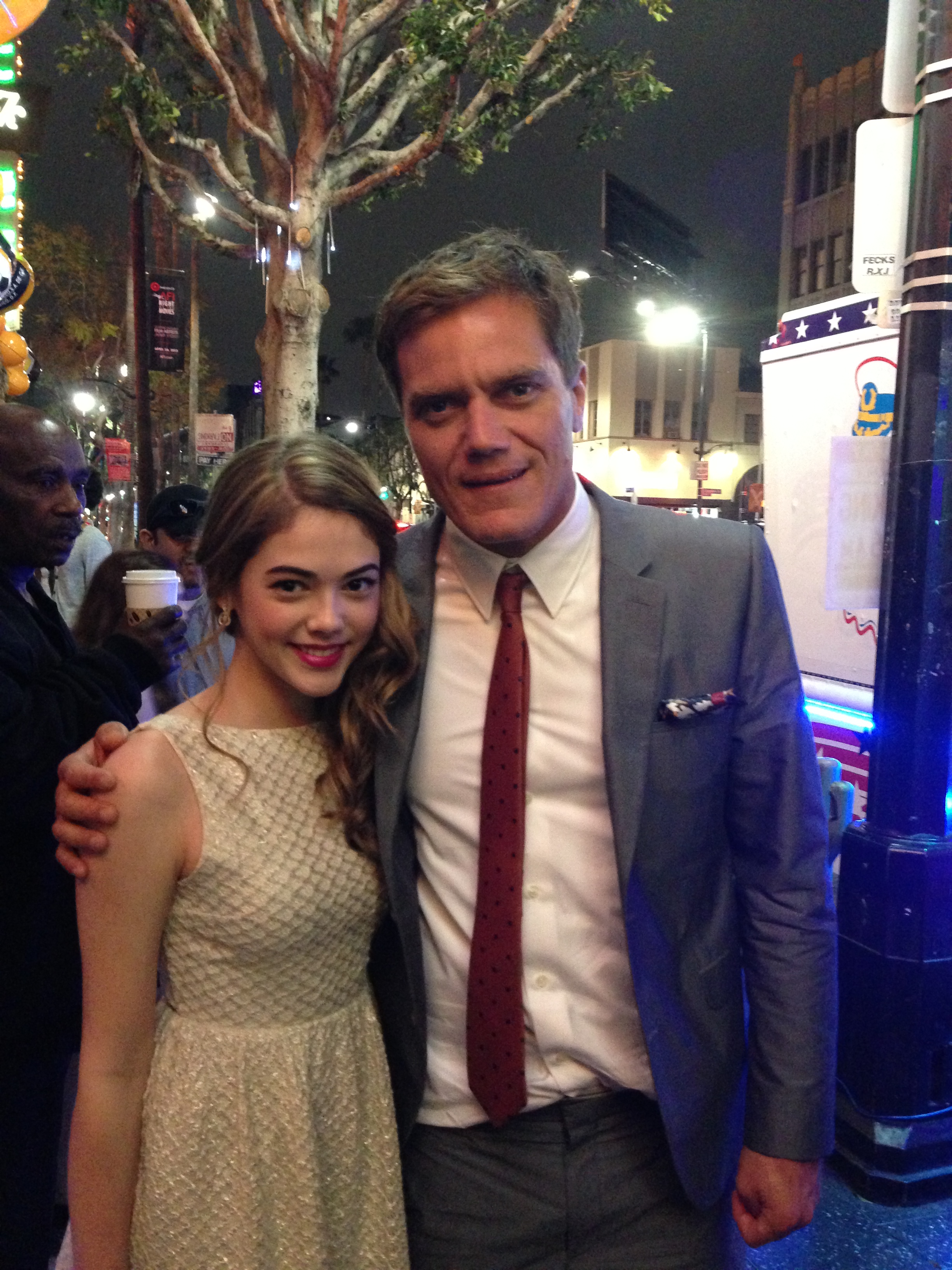 McKaley Miller with Michael Shannon at The Iceman premiere.