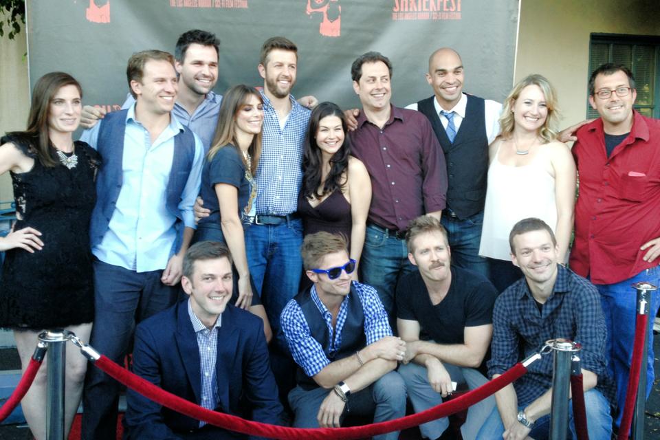 Stephanie Beran and cast at the Los Angeles Premiere of 