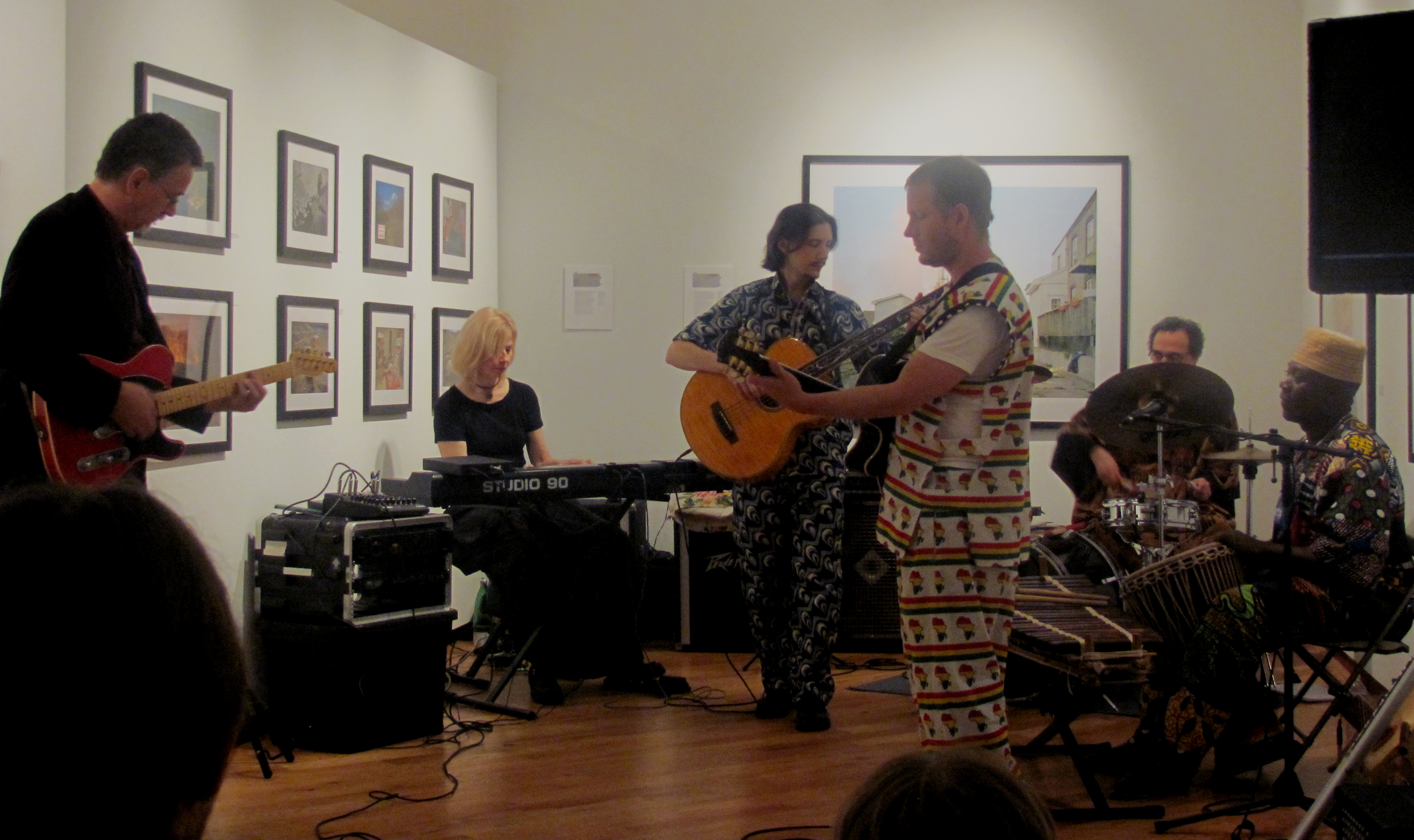 Wontanara performs with filmmakers Mary Grandelis and Dave Davis at the premiere of 