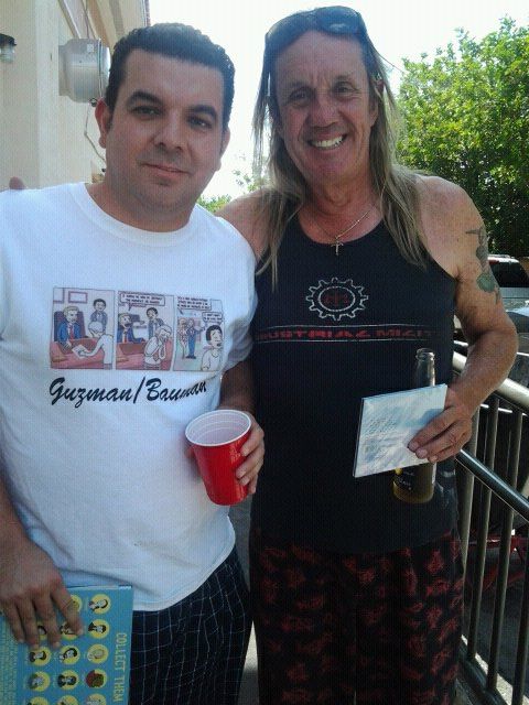 Mike Guzman and Nicko McBrain of Iron Maiden