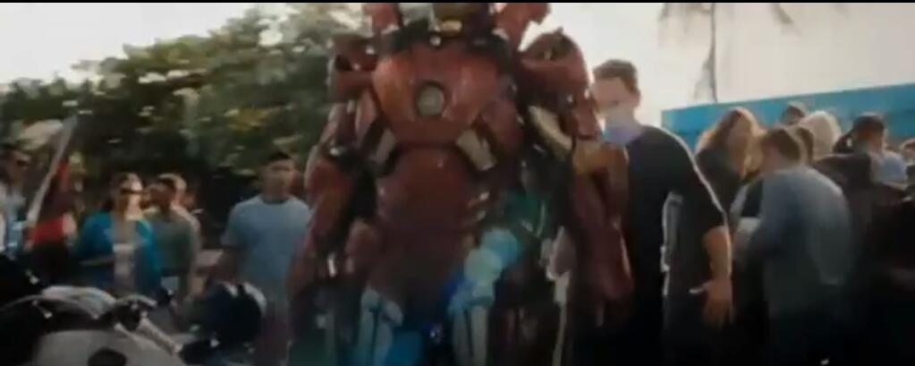 Mike Guzman in still shot from Iron Man 3