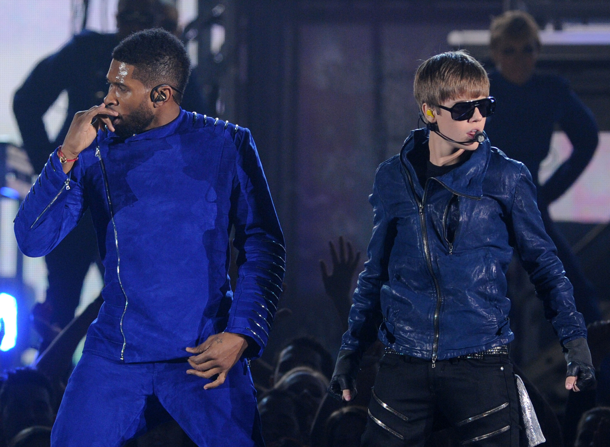 Usher Raymond and Justin Bieber